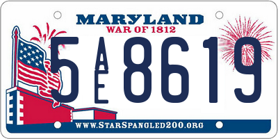 MD license plate 5AE8619
