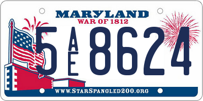 MD license plate 5AE8624