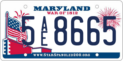 MD license plate 5AE8665