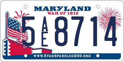 MD license plate 5AE8714
