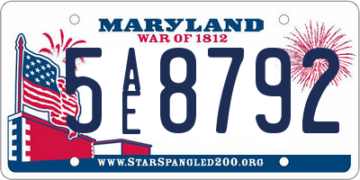 MD license plate 5AE8792