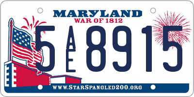 MD license plate 5AE8915