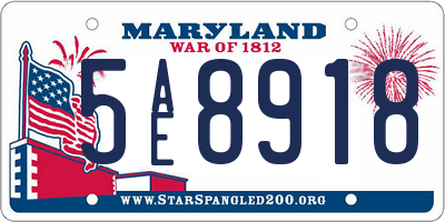 MD license plate 5AE8918