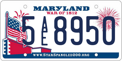 MD license plate 5AE8950