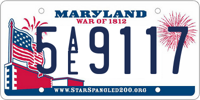 MD license plate 5AE9117