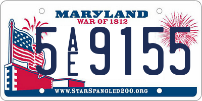 MD license plate 5AE9155