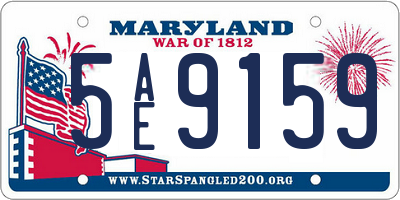 MD license plate 5AE9159