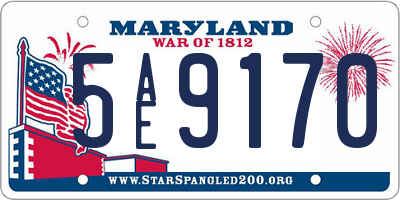 MD license plate 5AE9170