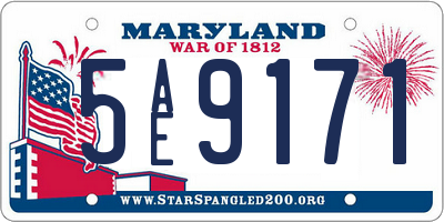 MD license plate 5AE9171