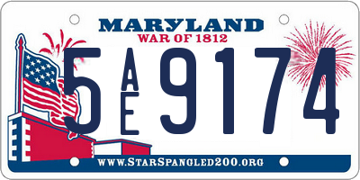 MD license plate 5AE9174