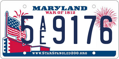 MD license plate 5AE9176