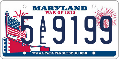 MD license plate 5AE9199