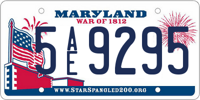 MD license plate 5AE9295