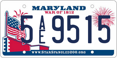 MD license plate 5AE9515