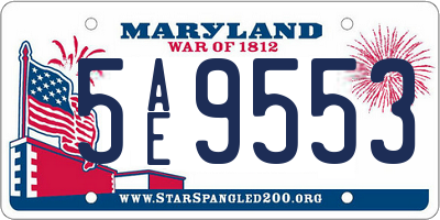 MD license plate 5AE9553
