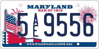 MD license plate 5AE9556