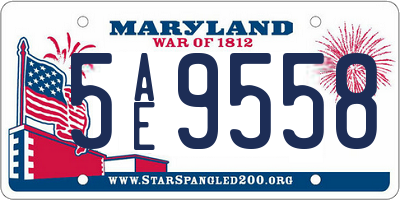 MD license plate 5AE9558