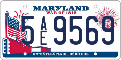 MD license plate 5AE9569