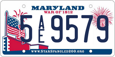 MD license plate 5AE9579