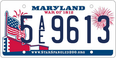 MD license plate 5AE9613