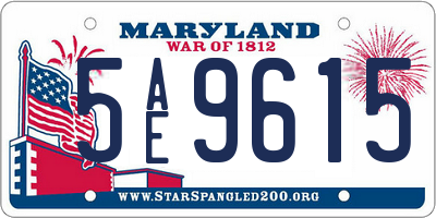 MD license plate 5AE9615