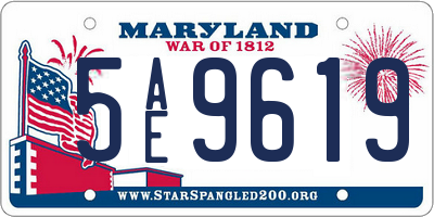 MD license plate 5AE9619