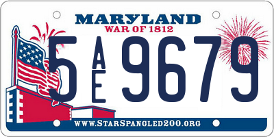MD license plate 5AE9679