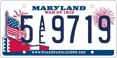 MD license plate 5AE9719