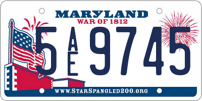 MD license plate 5AE9745