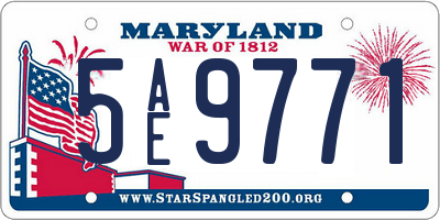 MD license plate 5AE9771