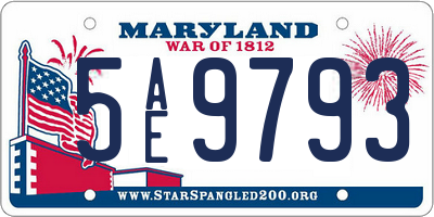 MD license plate 5AE9793