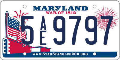 MD license plate 5AE9797