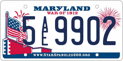 MD license plate 5AE9902