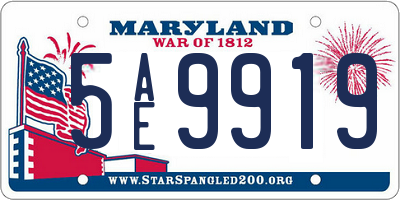 MD license plate 5AE9919