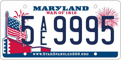 MD license plate 5AE9995
