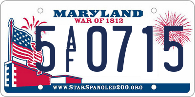 MD license plate 5AF0715