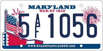 MD license plate 5AF1056