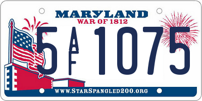 MD license plate 5AF1075