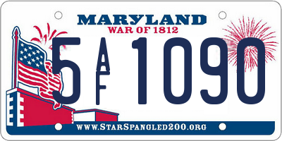MD license plate 5AF1090