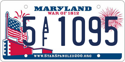 MD license plate 5AF1095