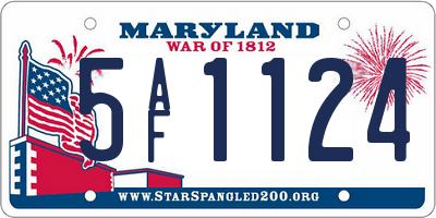 MD license plate 5AF1124