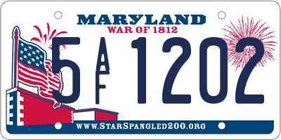 MD license plate 5AF1202
