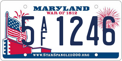 MD license plate 5AF1246