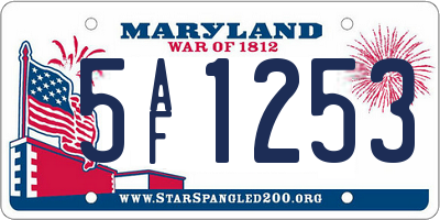 MD license plate 5AF1253