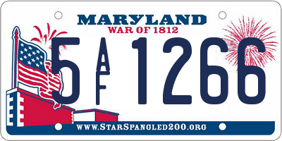 MD license plate 5AF1266