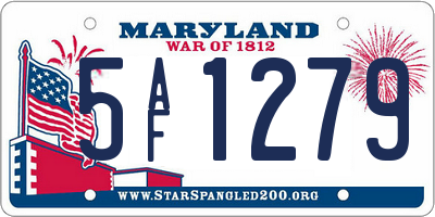 MD license plate 5AF1279