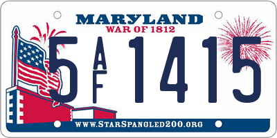 MD license plate 5AF1415