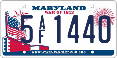 MD license plate 5AF1440