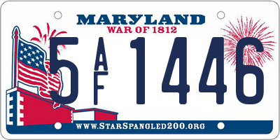 MD license plate 5AF1446