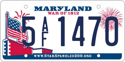 MD license plate 5AF1470